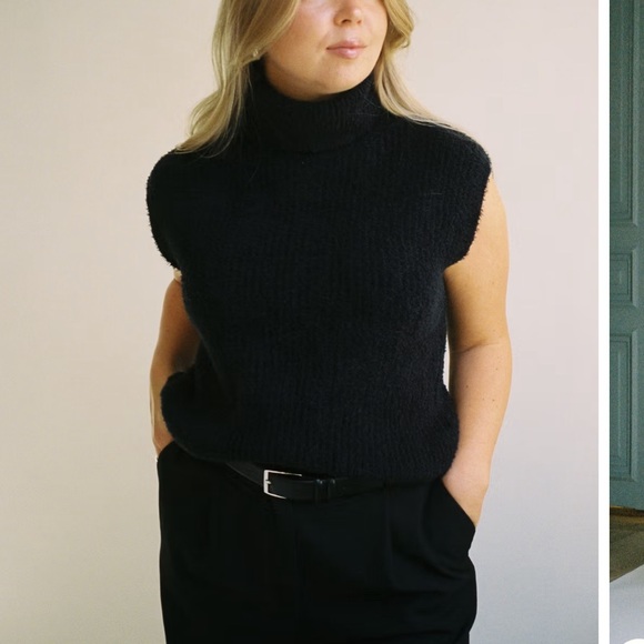 Djerf Avenue Turtleneck Top Black - Picture 3 of 5